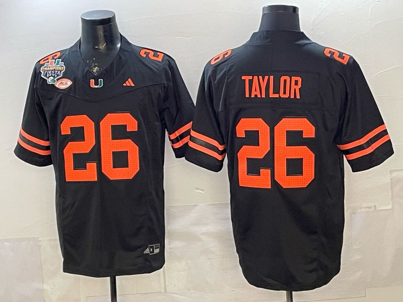 Men 2026 Miami Hurricanes #26 Taylor Black 3th generations Limited NCAA Jersey 0014->ncaa teams->NCAA Jersey